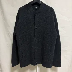 UNIQLO スフレヤーン カーディガン / ダークグレー L