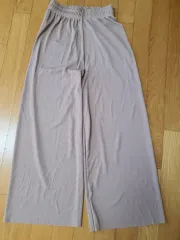 未使用) ピンク ワイド パンツ (617)