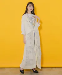 isScoLar イズスカラー　透かし編みニットロングベスト