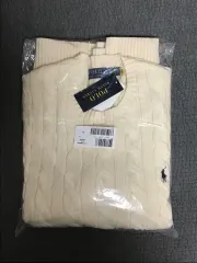 ポロ ラルフローレン ケーブルニット コットン セーター ナチュラル