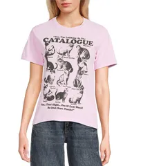 アーバンアウトフィッターズ レディース トップス Tシャツ ニット BDG Urban Outfitters Cat Catalogue Knit TShirt Pink ピンクのサムネイル