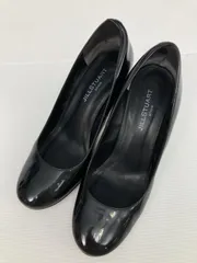 JILLSTUART ジルスチュアート パンプス 23 1/2 ブラック エナメル 無地 ラウンドトゥ ピンヒール 5.1～7cm ストラップなし