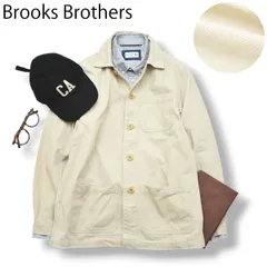 90s ヴィンテージ 日本製 ブルックスブラザーズ Brooks Brothers カバーオール コットン ツイル ジャケット ブルゾン ジャンパー 無地 プレーン 9AR ベージュ メンズ