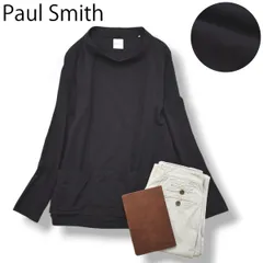 【美品】 日本製 ポールスミス Paul Smith 長袖 スモック シャツ プルオーバー サイドスリット カットソー 製品染め L ダークグレー ブリティッシュ シティールック メンズ