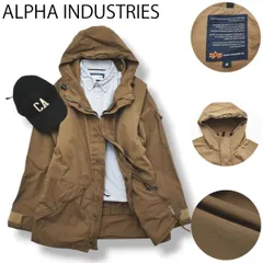 【定番】 アルファ インダストリーズ  ALPHA INDUSTRIES  ラグラン フーデッド ミリタリー ジャケット M ブラウン メンズ