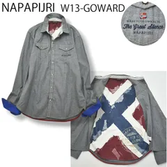 ナパピリ NAPAPIJRI 長袖  W13-GOWARD ウエスタンシャツ 裏地 グラフィック 総柄 デザイン シャツ XL グレー アメカジ ワーク ストリート カジュアル 刺繍 メンズ 男性用のサムネイル