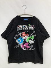 ディズニー ミッキー Tシャツ 半袖（M）綿100% ロックT ブラック