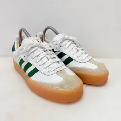 (245)アディダス スニーカー サンバ ホワイトグリーン
