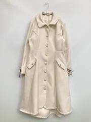 axes femme アクシーズファム その他アウター L アイボリー 無地 レース ビジュー リボン ロング丈 フードなし ボタン留め