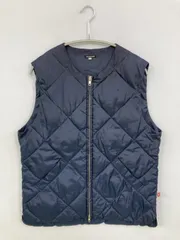 FREAK'S STORE フリークスストア ダウンベスト M ネイビー 無地 キルティング フードなし