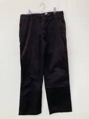 MHL. エムエイチエル チノパンツ M ブラック フルレングス コットン 無地 スタンダード ストレート レギュラー