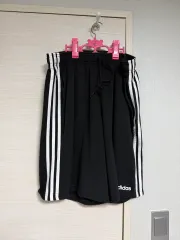 アディダス 3本線 ハーフパンツ ブラック