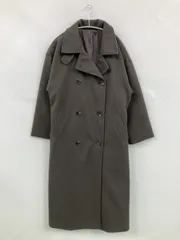 チェスターコート S グレー 無地 ロング丈 フードなし