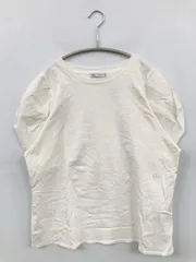 ZARA ザラ Tシャツ/カットソー USA M ホワイト 無地 ミドル丈 半袖 クルーネック(丸首)