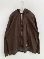 Chip Clip チップクリップ パーカー LL ブラウン コットン 無地 刺繍 ジップアップ 長袖