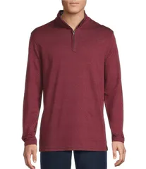 ダニエル クレミュ メンズ アウター ニット・セーター Cremieux Blue Label Performance Jacquard QuarterZip Pullover Cabernet ブルのサムネイル