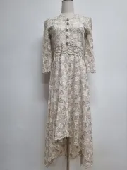 パール装飾 刺繍 レース ロング ONE PIECE