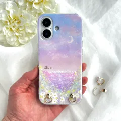 new⁎✧ パステルカラーの空と煌めく海　ニュアンスiPhoneケース　スマホケース　Android  名入れ　オーロラ　虹色　お花畑　カラフル　スマホショルダーストラップ　ギフト　母の日　iPhone17e iPhone17 Android 全機種対応