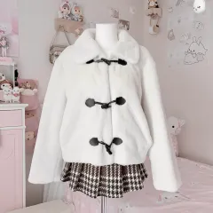 폭닥 アイボリー ダッフル ファー ジャケット エイブリー anyonemore ラブリー ZIGZAG