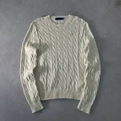 100 POLO RALPH LAUREN(ポロラルフローレン) ケーブル編み コットン ニット