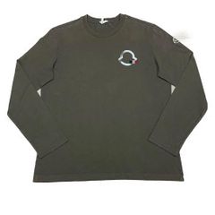 新品同様☆ モンクレール ビッグワッペン 黒 XXL 長袖Tシャツ 5S661 