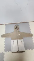 THE NORTH FACE ザノースフェイス キッズ フリース フードジップアップ ベージュ/白