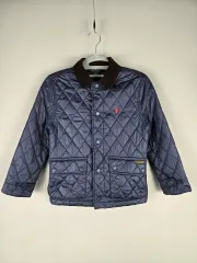 ポロラルフローレン キッズ 7 キルティング 軽量 ダウン ジャケット ネイビー