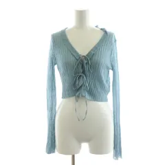 スナイデル SNIDEL 24SS シアーボレロカーディガン ニット ショート丈 長袖 F ライトブルー SWNT241151 /NQ