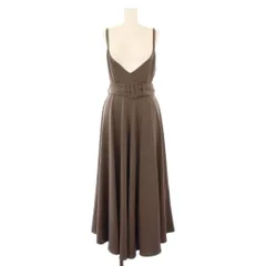 スナイデル SNIDEL サーキュラージャンスカ フレアワンピース マキシ ロング キャミソール ベルト 1 グレージュ SWFO224072 /BB