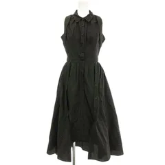 スナイデル SNIDEL 23SS ノースリフィッシュテールシャツワンピ ノースリーブ ワンピース ドット 水玉 0 黒 ブラック SWFO232062 /☆G