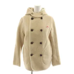 ダントン DANTON ウールモッサダブルジャケット コート フード 34 ベージュ /RR