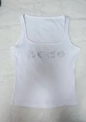 y2k 白 夏 ノースリーブ