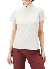 [ザノースフェイス] ショートスリーブフラッシュドライスリーディージップアップ レディース 吸汗速乾 抗菌防臭 静電ケア UVケア ティングレー L [ティングレー] [L]