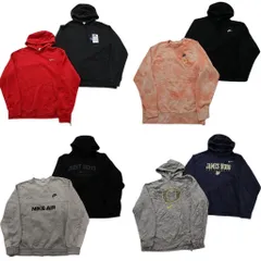 古着卸 まとめ売り ナイキ NIKE スウェット 8枚セット (メンズ XL ) カレッジ スウォッシュロゴ タイダイ柄 フーディー 中古 古着 NE1880