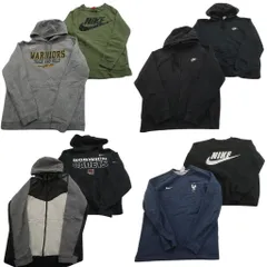 古着卸 まとめ売り ナイキ NIKE スウェット 8枚セット (メンズ M ) カレッジ風 スウォッシュロゴ フルジップ フーディー 中古 古着 NE1904