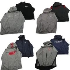 古着卸 まとめ売り ナイキ NIKE スウェット 8枚セット (メンズ XL ) ハーフジップ フルジップ フーディースウォッシュロゴ 中古古着 NE1909