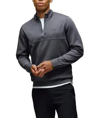 サイコバニー メンズ アウター ニット・セーター ニット Psycho Bunny Zeke 14 Mock Zip Long Sleeve Knit Pullover Blackened Pearlのサムネイル