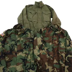 古着卸 まとめ売り 米軍実物 M-65 フィールドジャケット 3rd ミリタリー 3枚セット (メンズ XS /S ) ウッドランド ARMY 中古 古着 NE1996