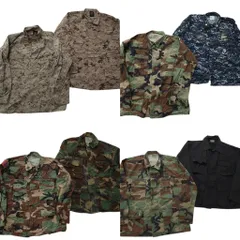 古着卸 まとめ売り 米軍実物 フィールドジャケット ミリタリー 8枚セット (メンズ L ) 無地 ウッドランド デジカモ 中古 古着 NE2026