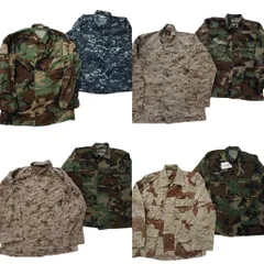 古着卸 まとめ売り 米軍実物 フィールドジャケット ミリタリー 8枚セット (メンズ M ) ウッドランド デジカモ 中古 古着 NE2030