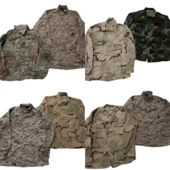 古着卸 まとめ売り 米軍実物 フィールドジャケット ミリタリー 8枚セット (メンズ L ) マルチカム デザートカモ 中古 古着 NE2036