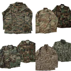 古着卸 まとめ売り 米軍実物 フィールドジャケット ミリタリー 7枚セット (メンズ M ) ウッドランド マルチカム 中古 古着 NE2038