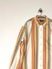 【CHAPS RALPH LAUREN】90s L/S マルチストライプシャツ M チャップスラルフローレン ビックサイズ ヴィンテージ 古着