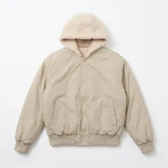 [C-6] ベージュ ボアフード ジャンパー ブルゾン