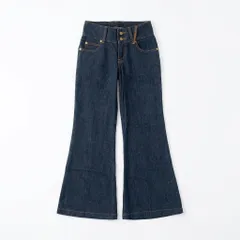 [C-8] 濃紺 ブーツカット フレア デニムパンツ