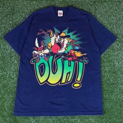 90s・USA製】ディズニーヴィンテージ グーフィー 総柄 Tシャツ ブルー