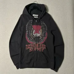 (M) デニムアンドサプライ ラルフローレン プリンティング フードジップアップ