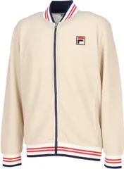 フィラ FILA テニス トラックジャケット メンズ 男性 ジャージ アウター 羽織り 上着 トップス スウェット 長袖 吸水 速乾 UVカット ロゴ レトロ 春夏 涼しい 肌触り  CZ6SGM003 BE0 ベージュ