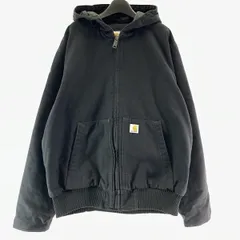 【中古】Carhartt ウォッシュドダック インサレーテッドアクティブジャケット サイズL ブラック 104050-BLK カーハート[17]