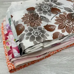 綿浴衣 5着 浴衣まとめ売り リメイク材料 m-1230